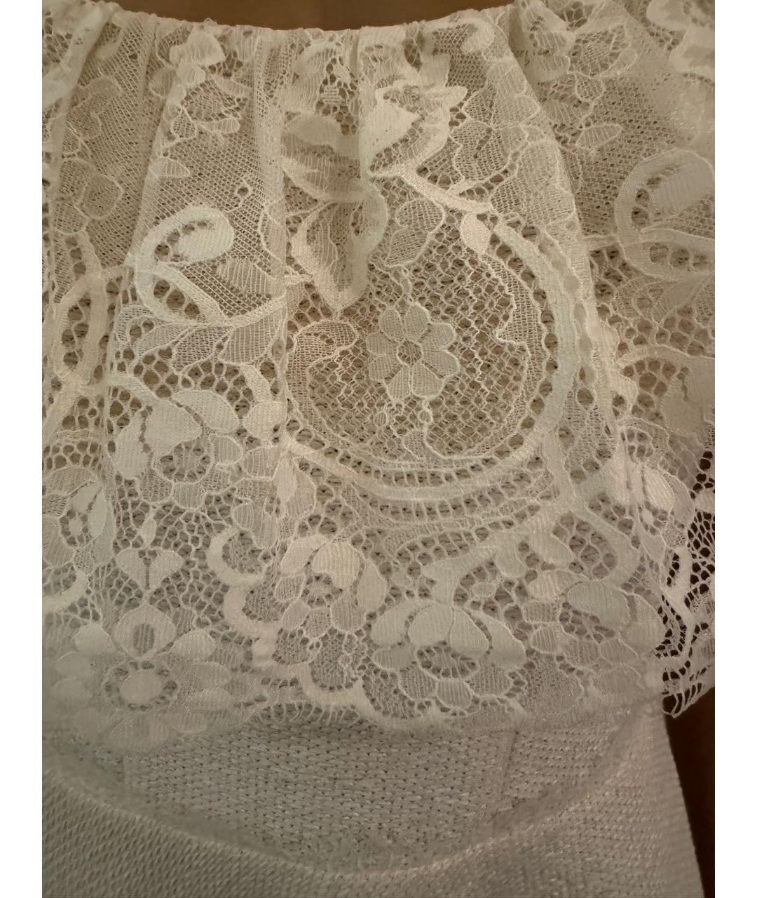 BLUMARINE Белое хлопковое повседневное платье, фото 4