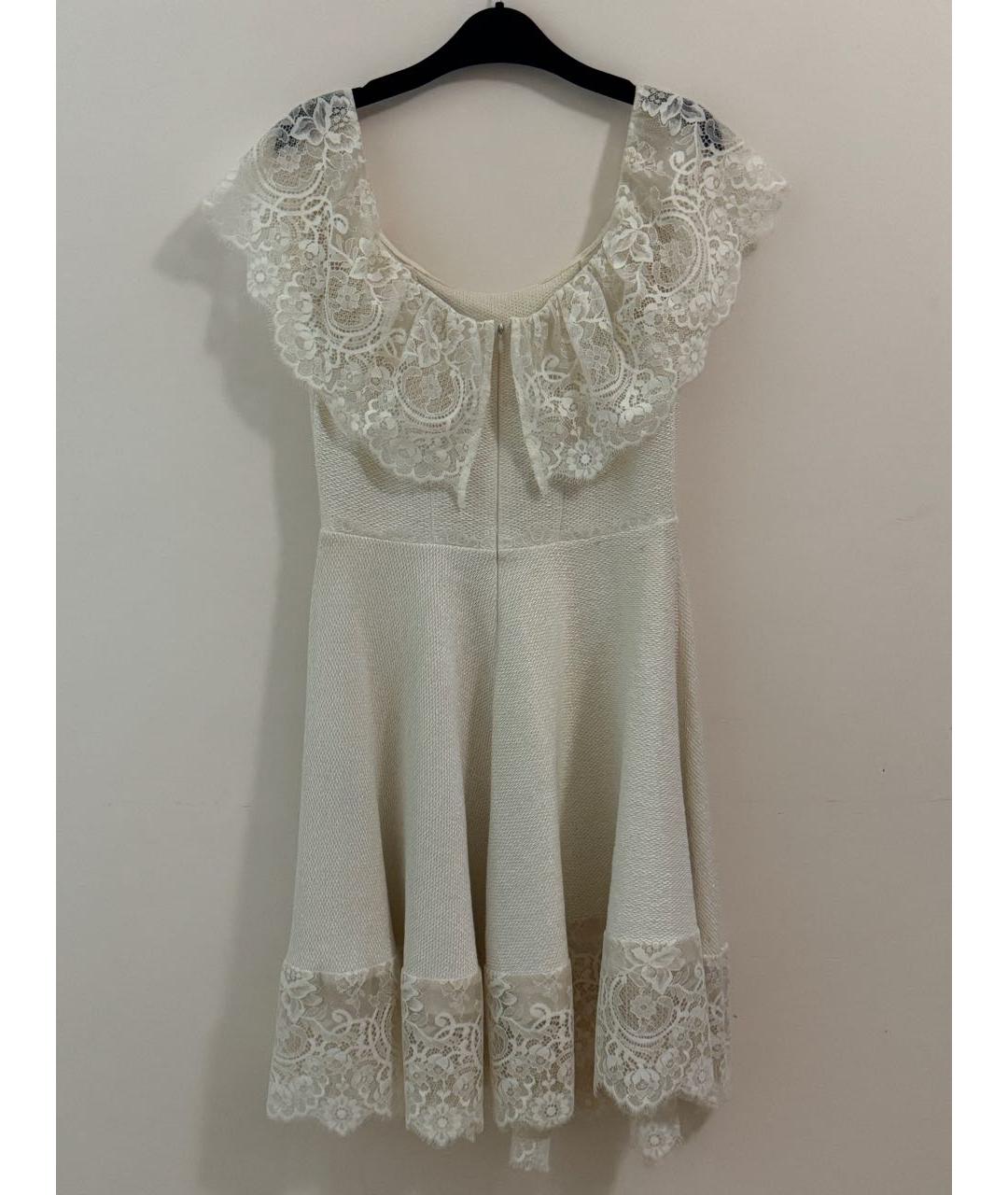 BLUMARINE Белое хлопковое повседневное платье, фото 2