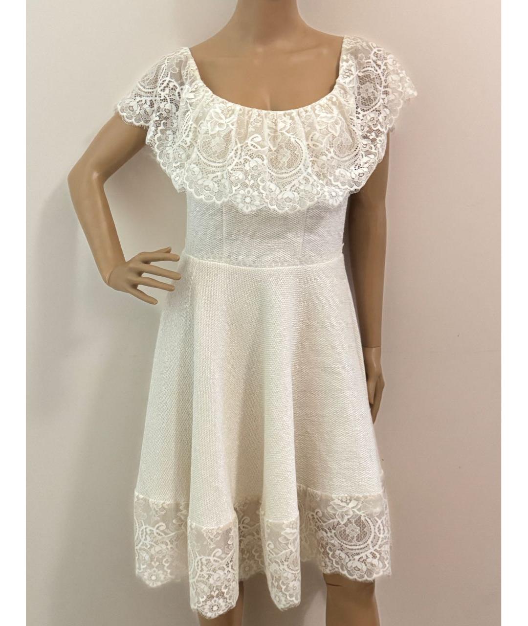 BLUMARINE Белое хлопковое повседневное платье, фото 7