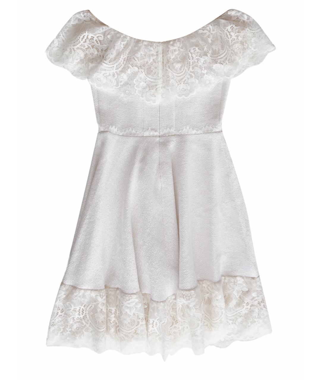 BLUMARINE Белое хлопковое повседневное платье, фото 1