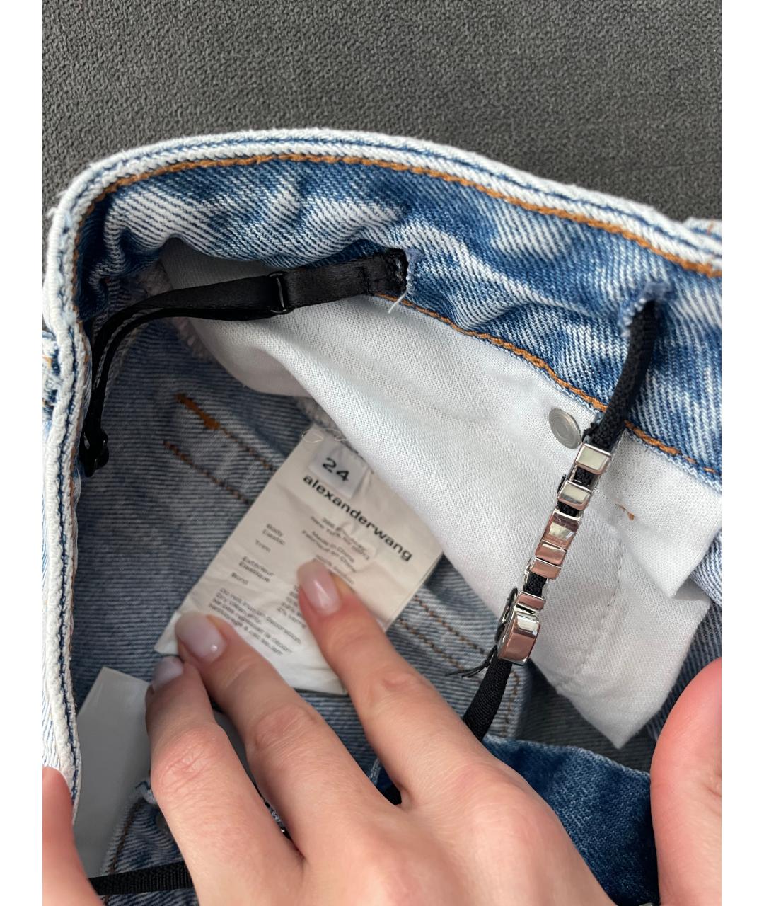 ALEXANDER WANG Голубые деним шорты, фото 5