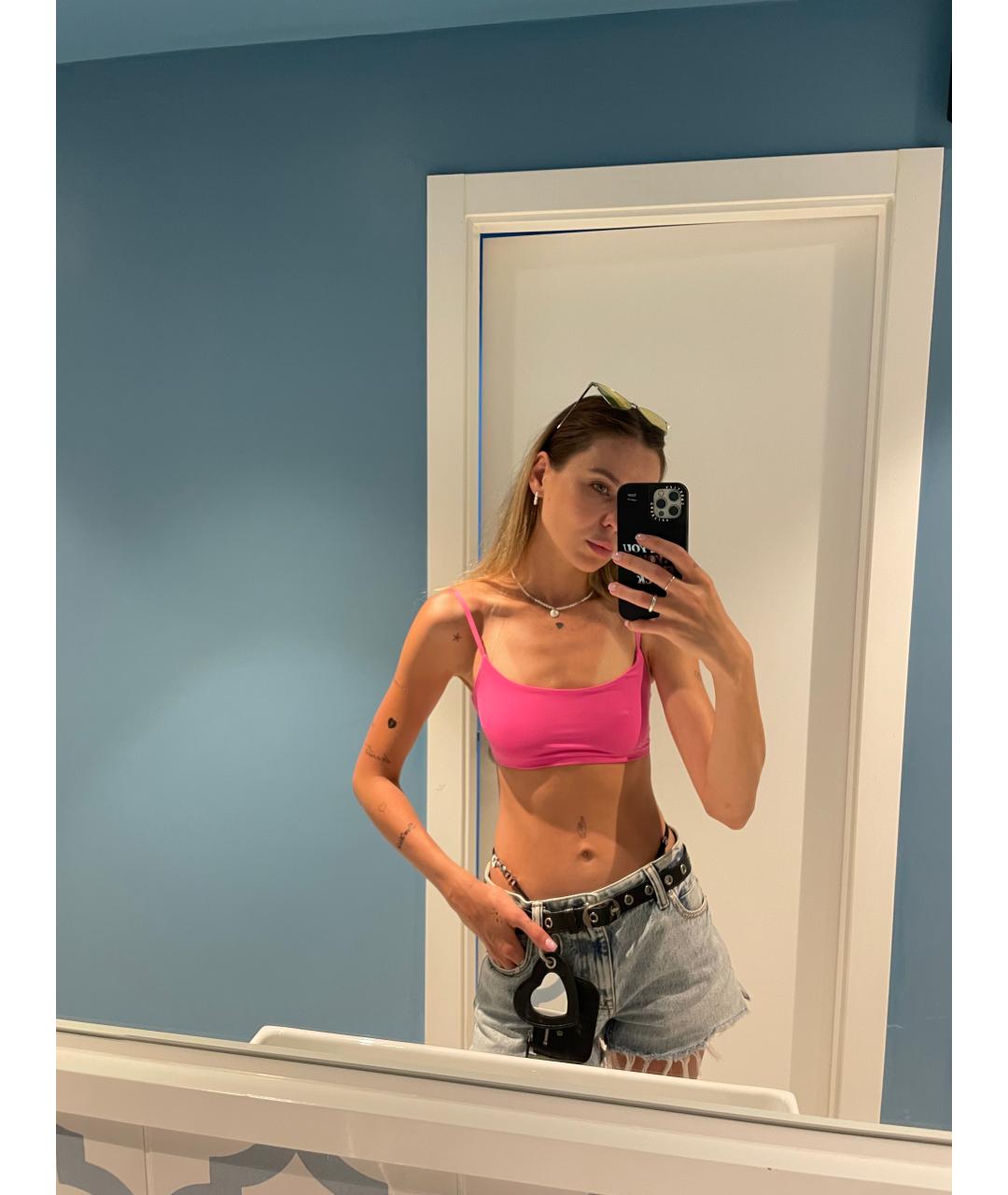 ALEXANDER WANG Голубые деним шорты, фото 9