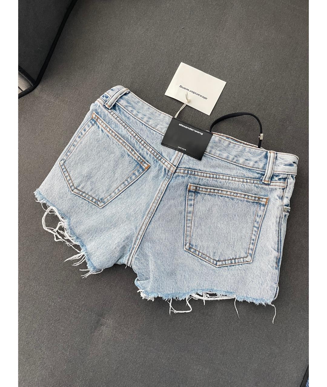 ALEXANDER WANG Голубые деним шорты, фото 2