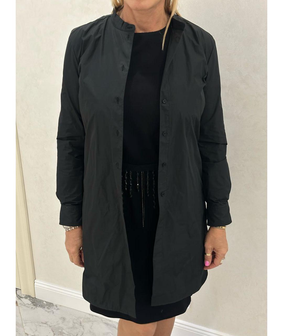 'S MAX MARA Темно-синяя полиэстеровая рубашка, фото 5