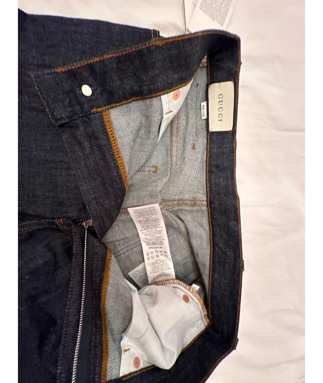 GUCCI Хлопковые прямые джинсы, фото 3