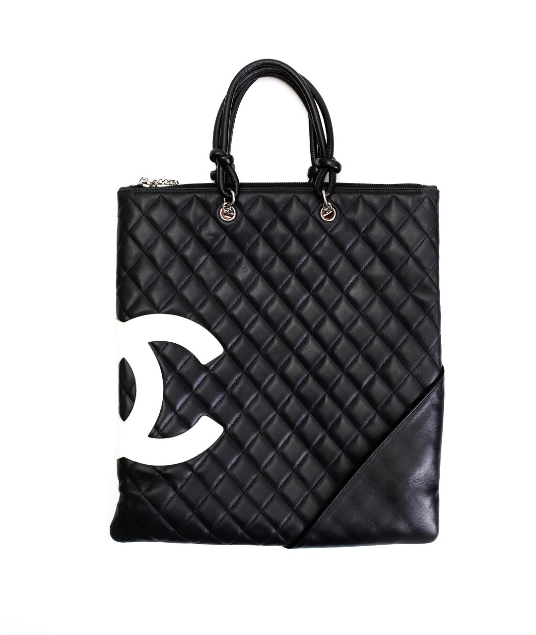 CHANEL Черная кожаная сумка с короткими ручками, фото 7