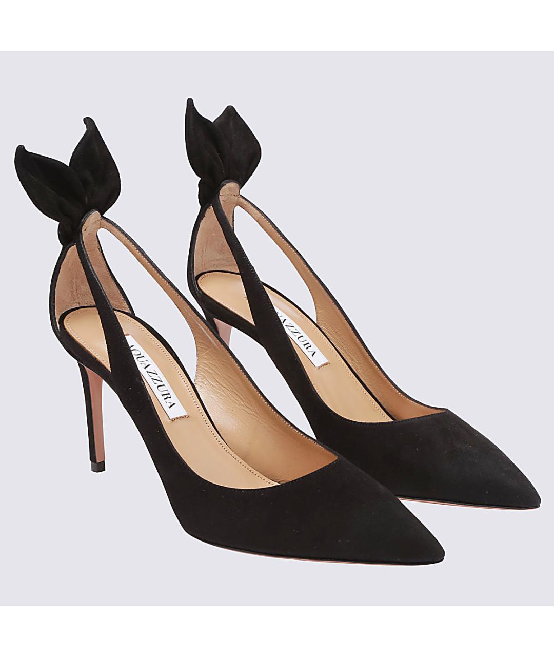 AQUAZZURA Черные замшевые туфли, фото 2