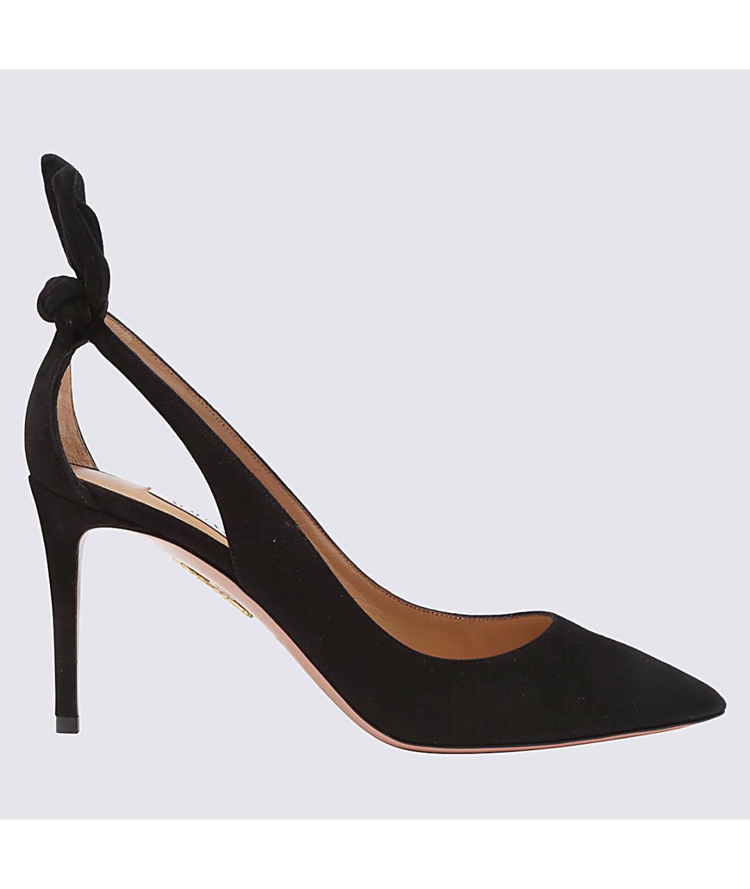 AQUAZZURA Черные замшевые туфли, фото 3