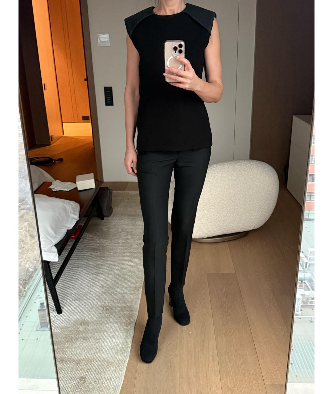 CELINE Черные шерстяные брюки узкие, фото 3