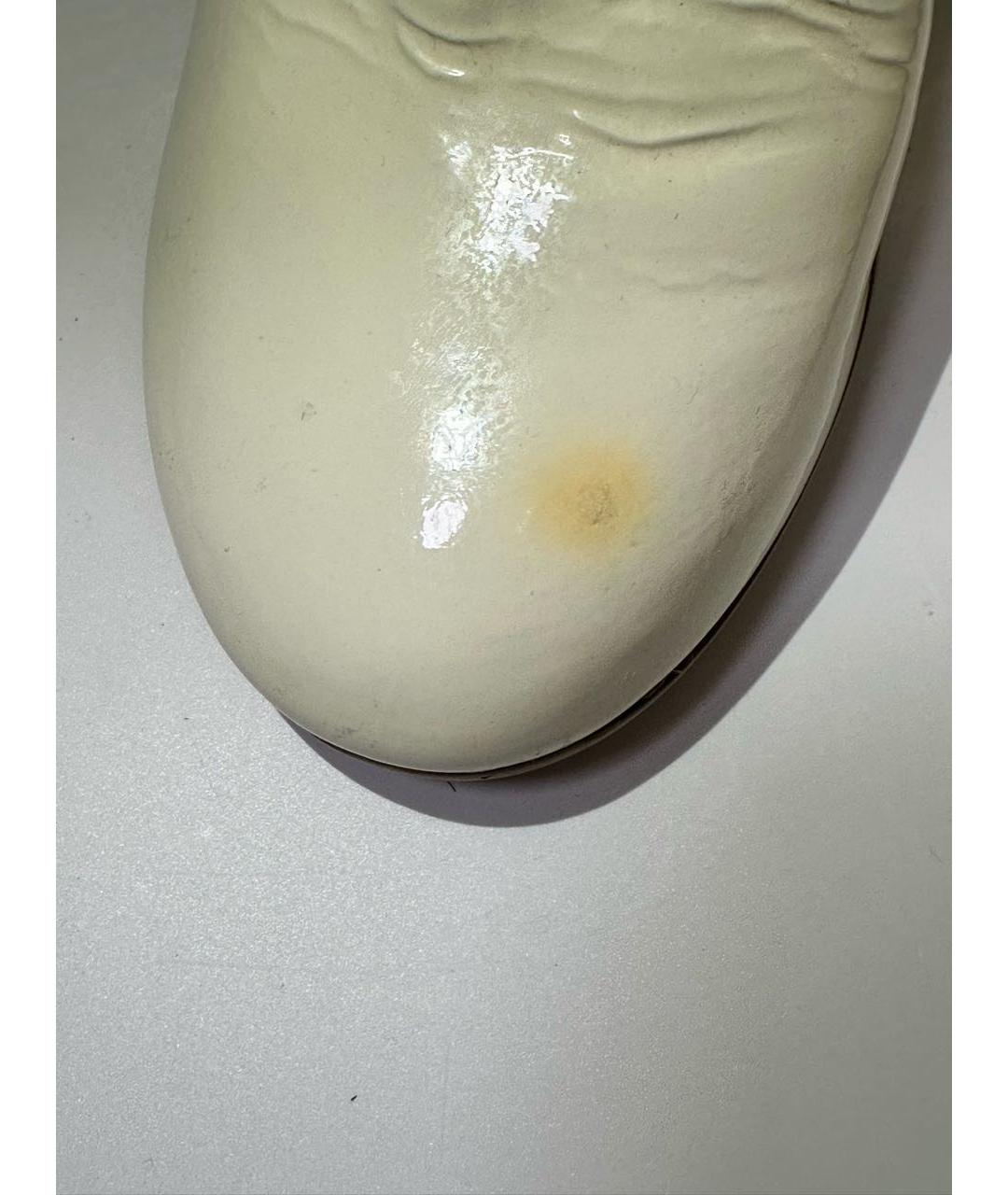 MM6 MAISON MARGIELA Белые ботинки из лакированной кожи, фото 6