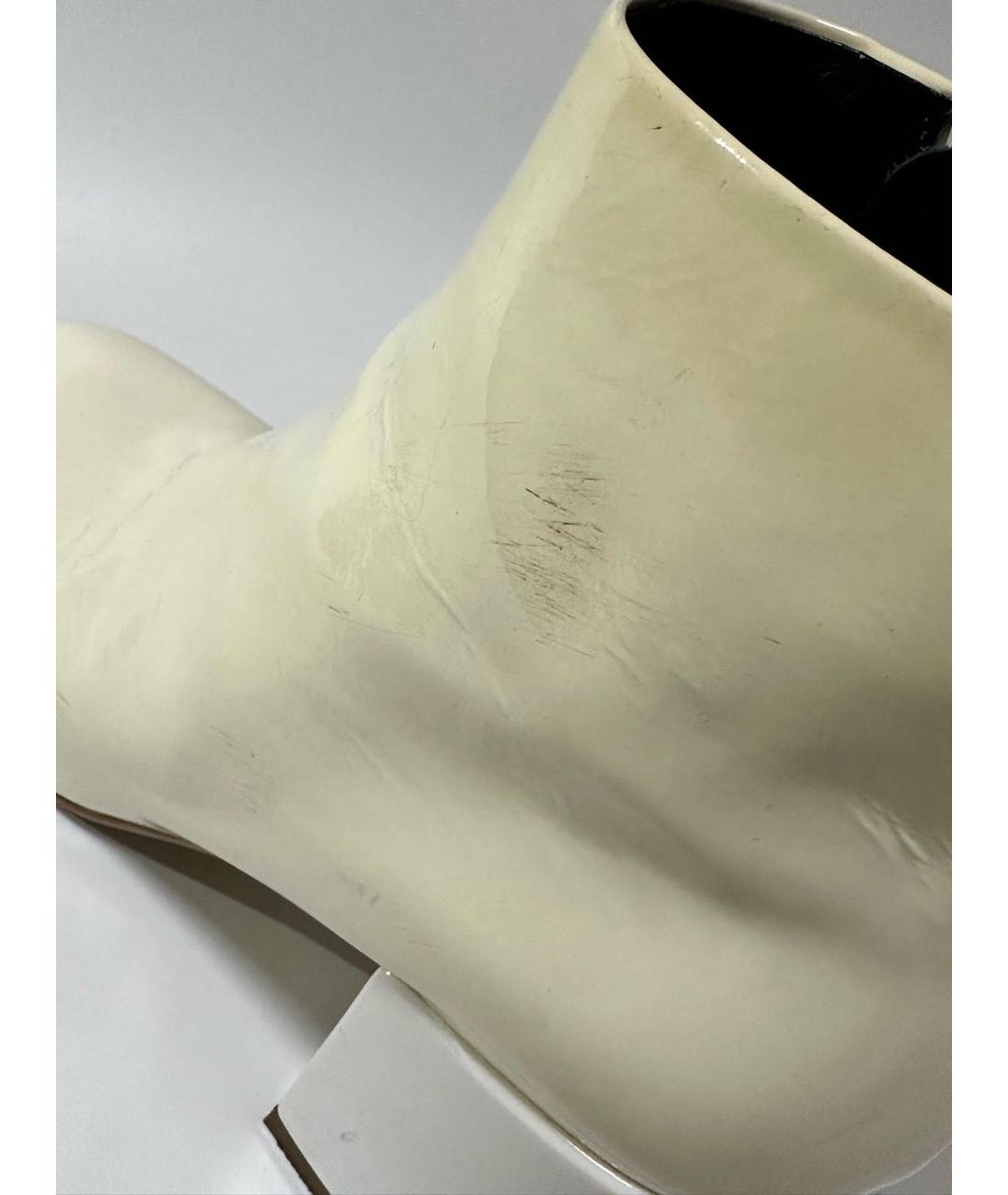 MM6 MAISON MARGIELA Белые ботинки из лакированной кожи, фото 8