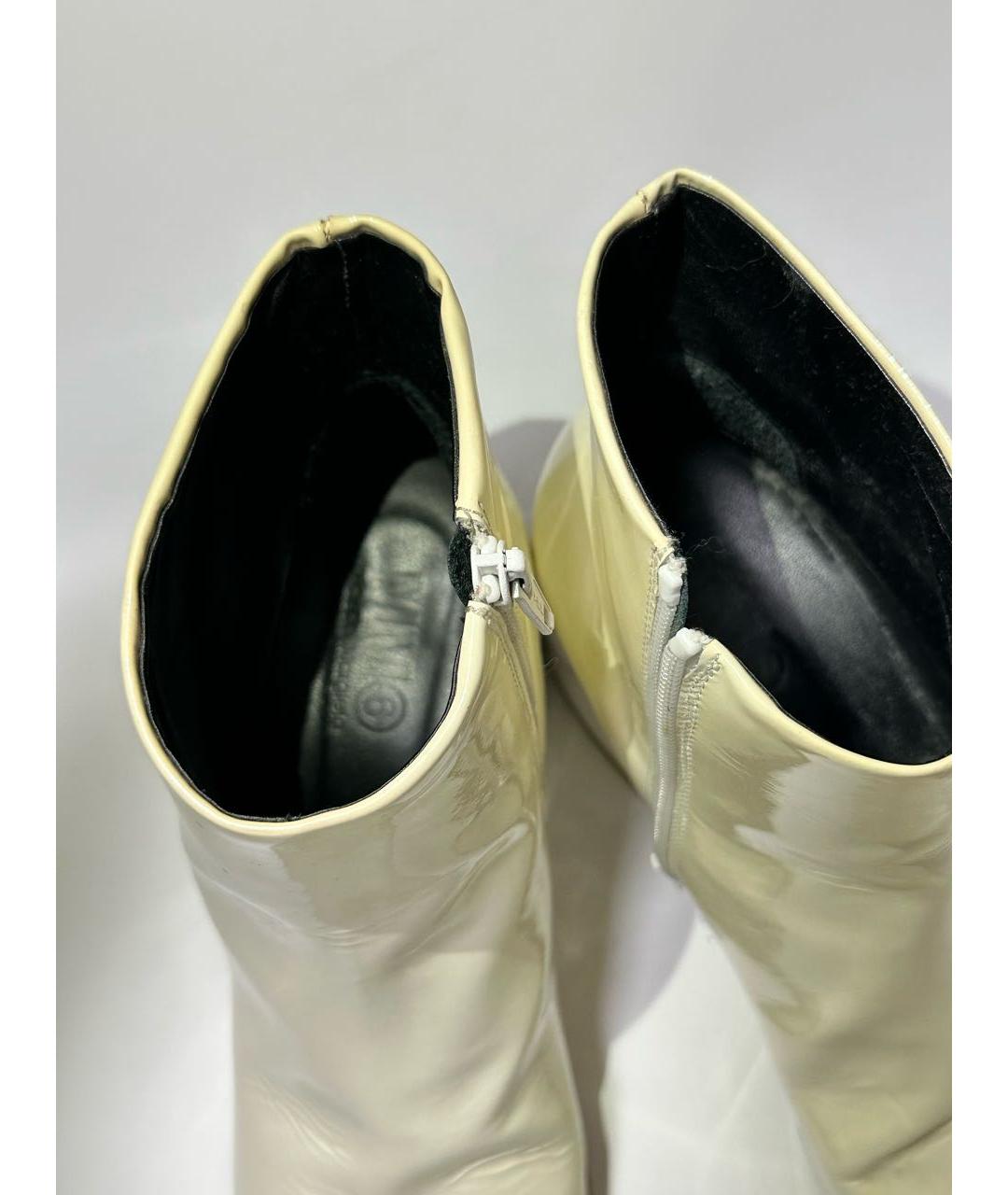 MM6 MAISON MARGIELA Белые ботинки из лакированной кожи, фото 4