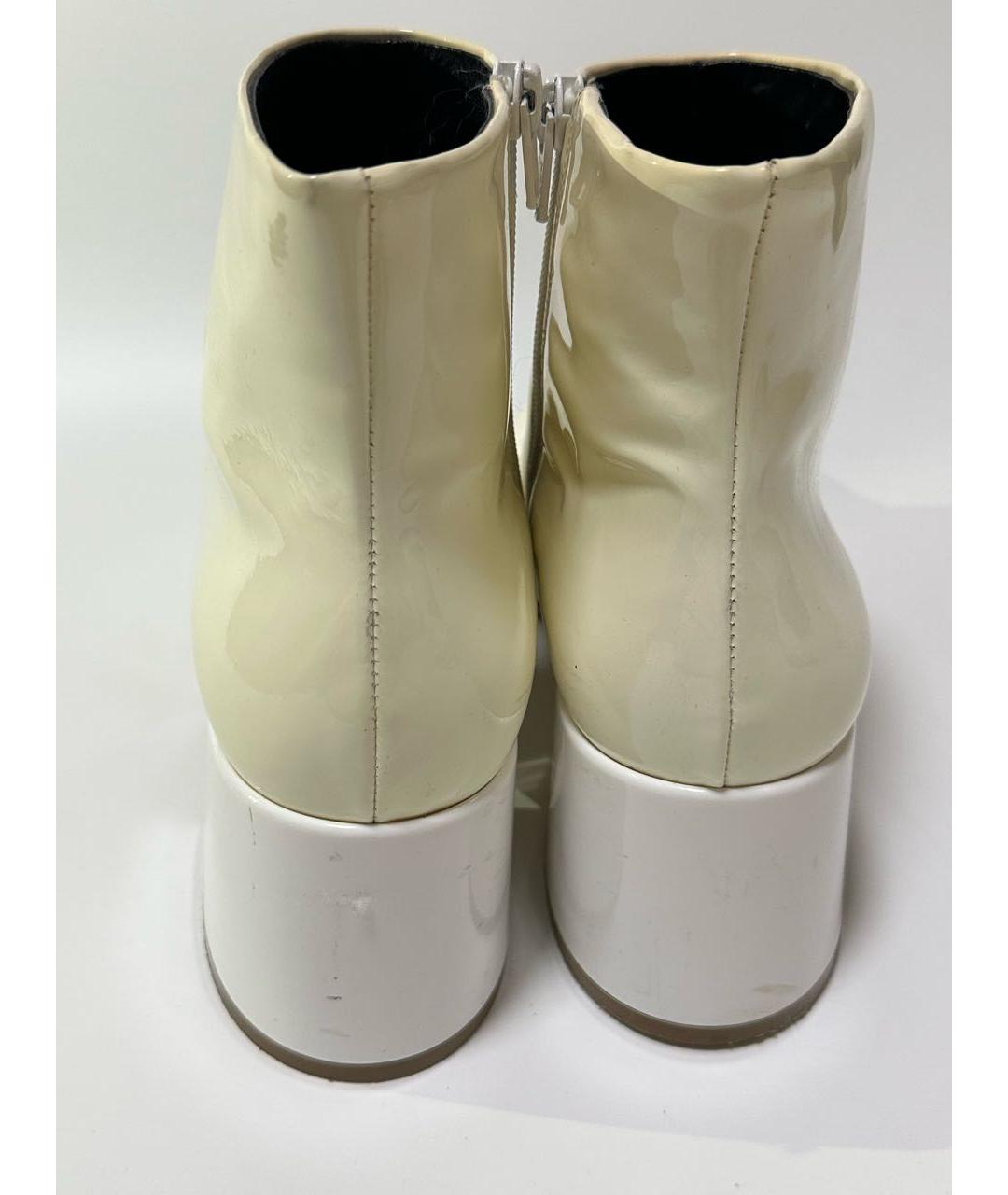 MM6 MAISON MARGIELA Белые ботинки из лакированной кожи, фото 3
