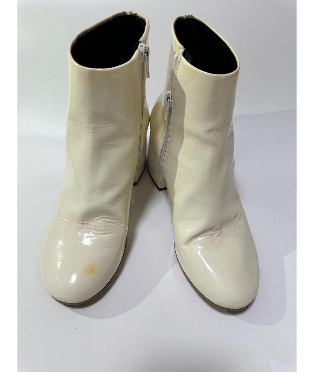 MM6 MAISON MARGIELA Белые ботинки из лакированной кожи, фото 2