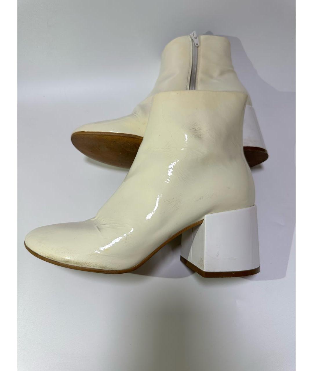 MM6 MAISON MARGIELA Белые ботинки из лакированной кожи, фото 5