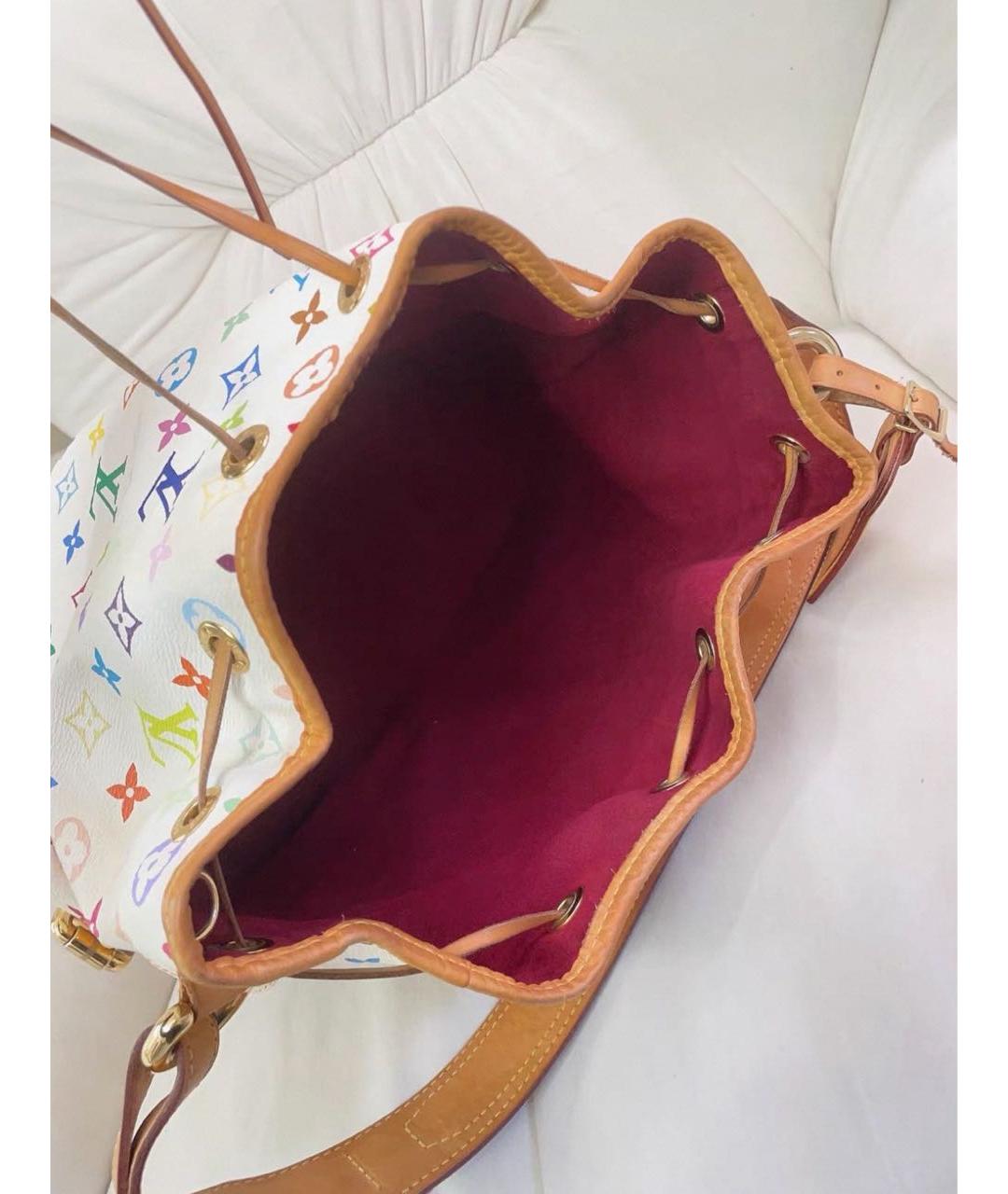 LOUIS VUITTON Белая кожаная сумка с короткими ручками, фото 4