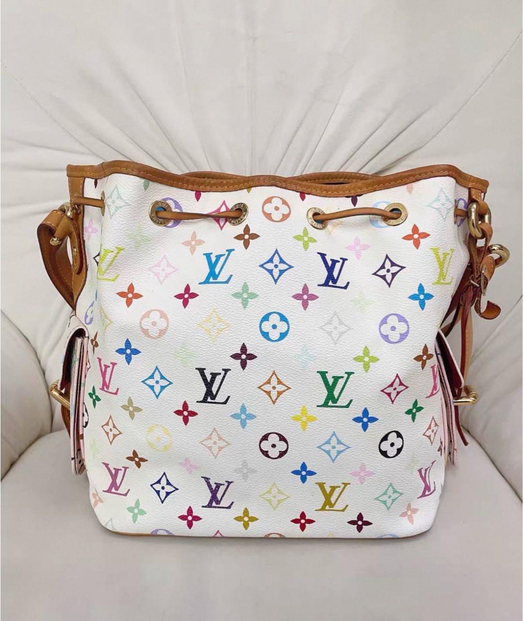 LOUIS VUITTON Белая кожаная сумка с короткими ручками, фото 3