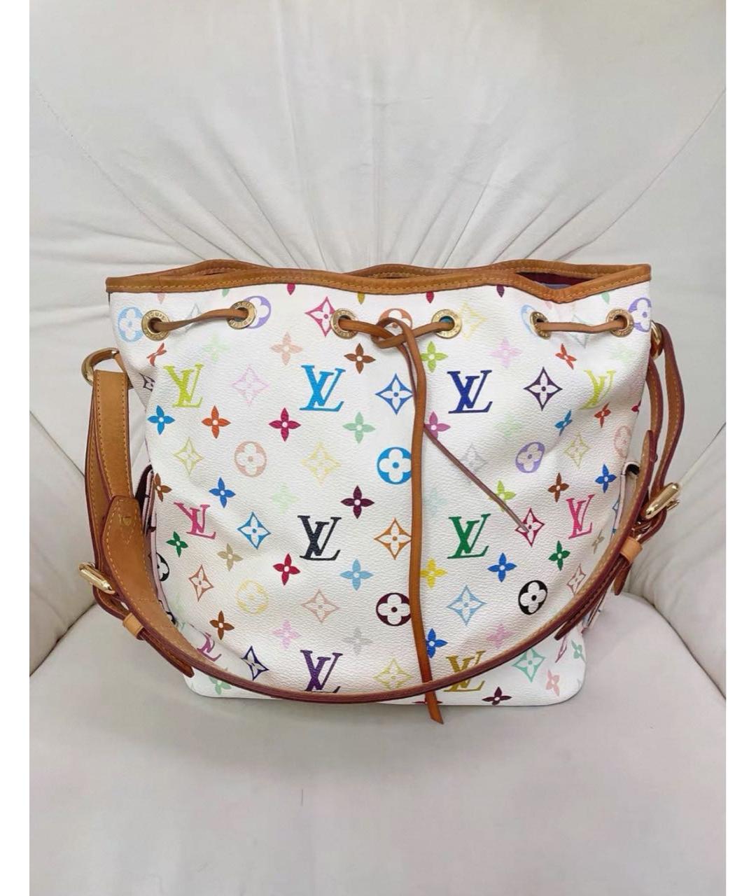 LOUIS VUITTON Белая кожаная сумка с короткими ручками, фото 2