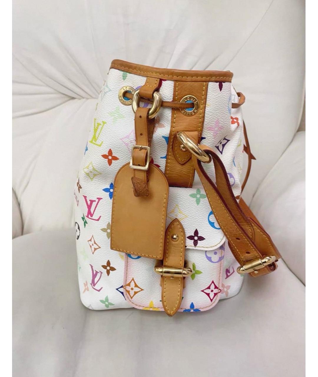 LOUIS VUITTON Белая кожаная сумка с короткими ручками, фото 7