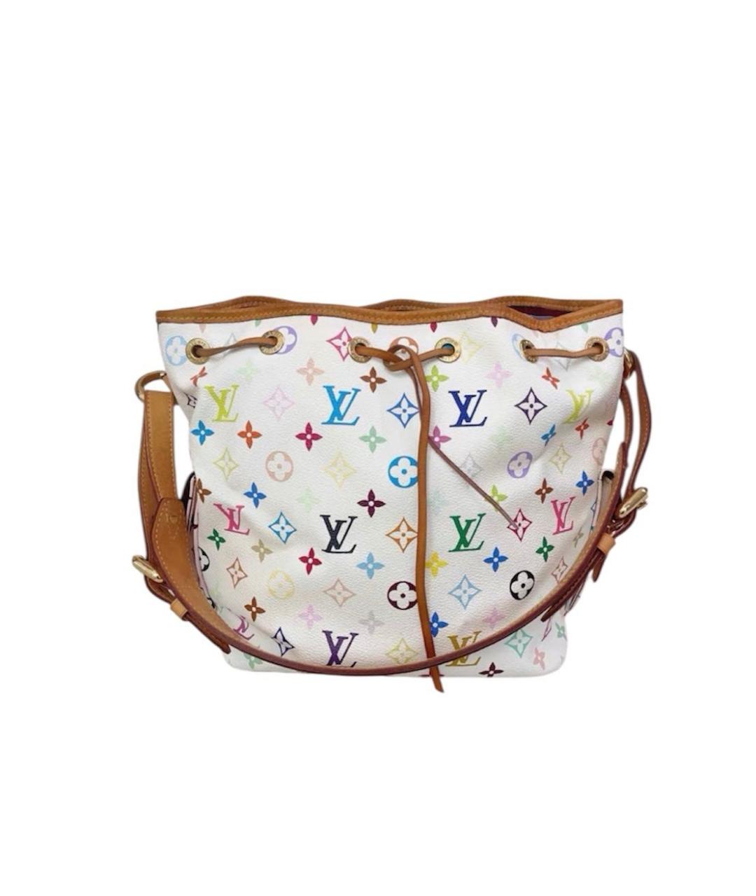 LOUIS VUITTON Белая кожаная сумка с короткими ручками, фото 9