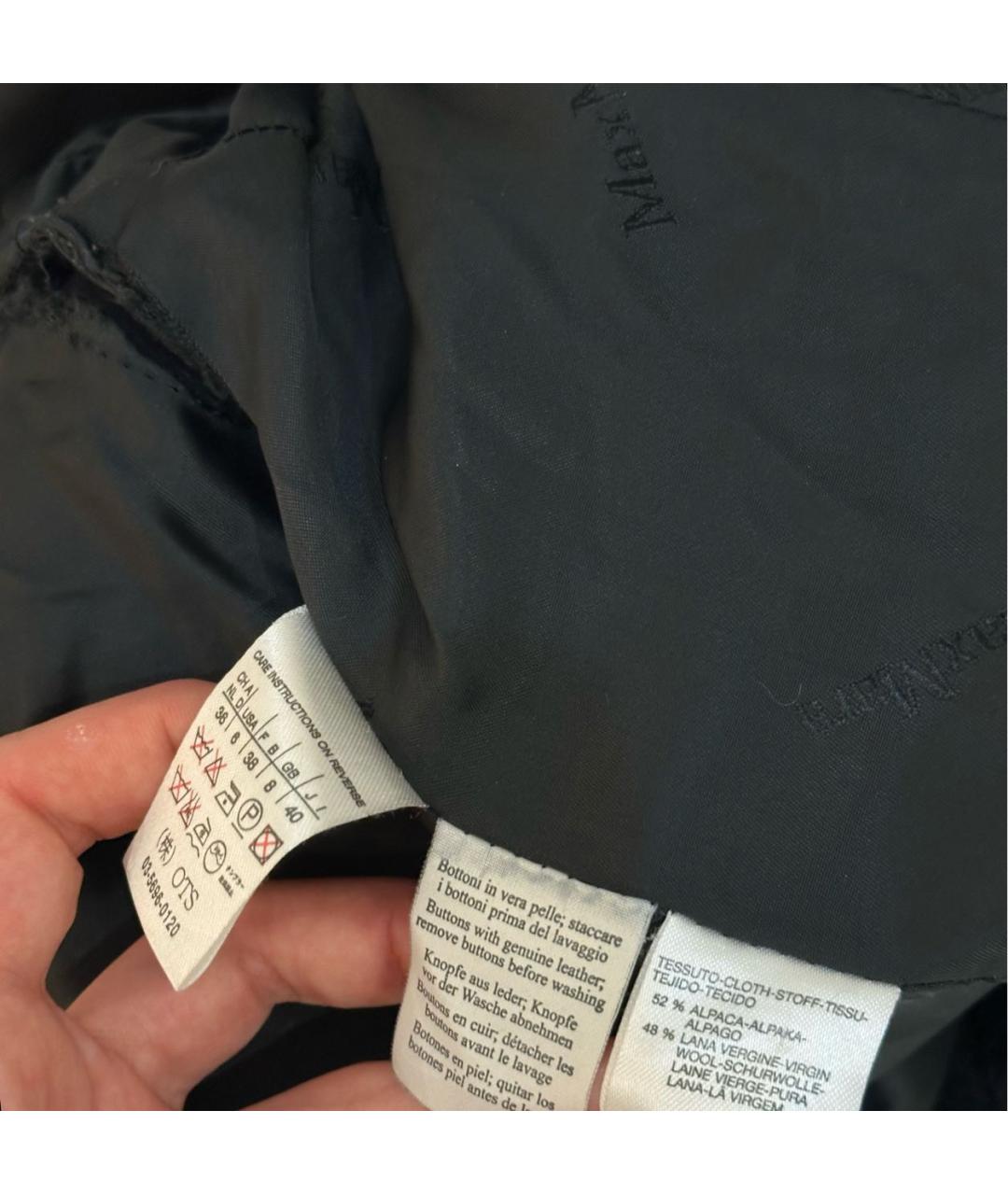 MAX MARA Черная шерстяная шуба, фото 7