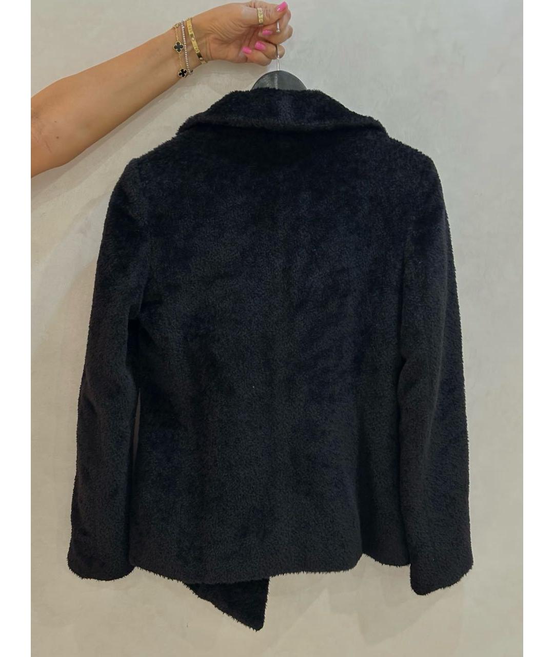 MAX MARA Черная шерстяная шуба, фото 2