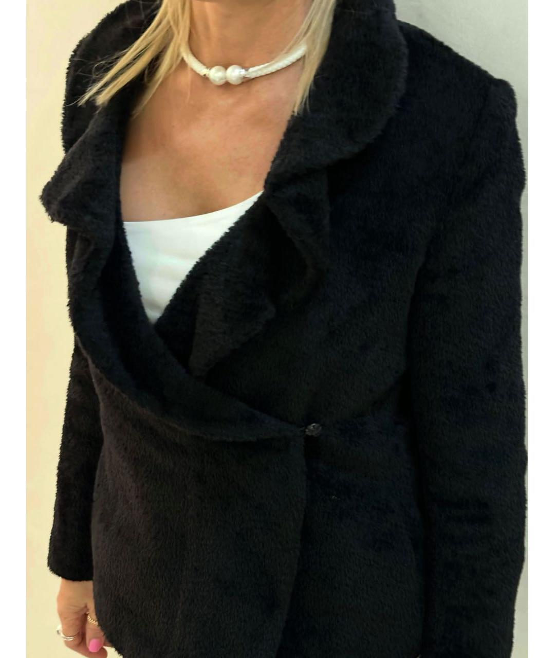 MAX MARA Черная шерстяная шуба, фото 5