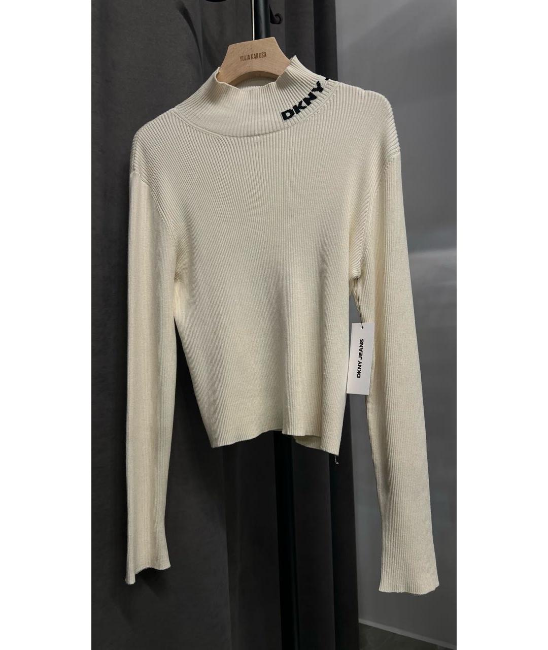 DKNY Бежевая вискозная водолазка, фото 8