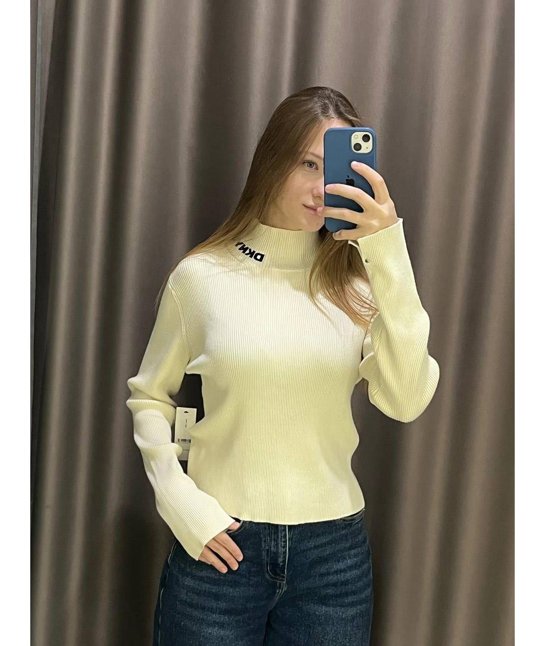 DKNY Бежевая вискозная водолазка, фото 6