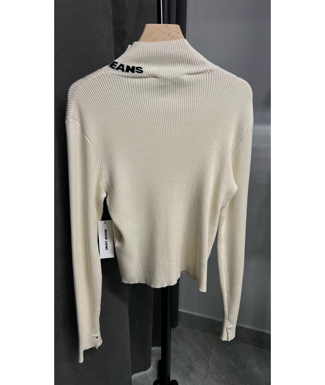 DKNY Бежевая вискозная водолазка, фото 2
