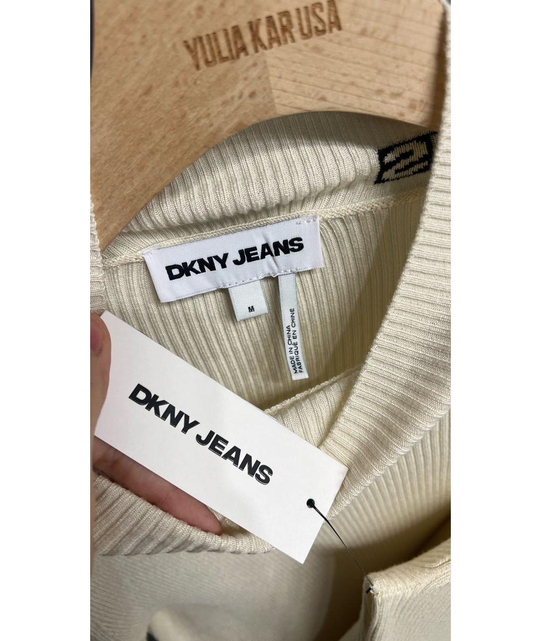 DKNY Бежевая вискозная водолазка, фото 4