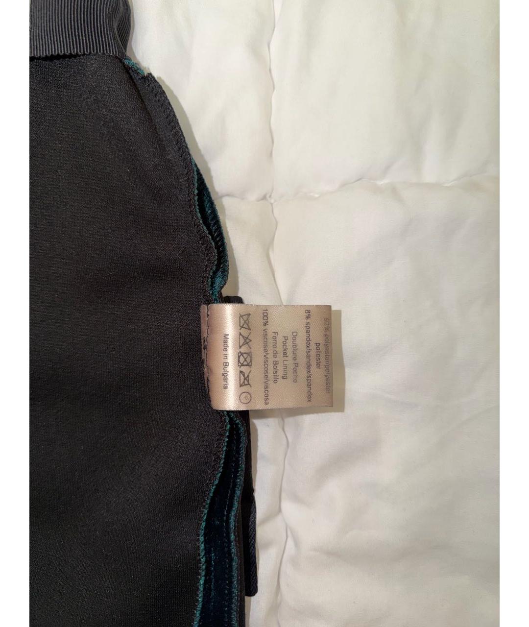 SANDRO Зеленая бархатная юбка мини, фото 6