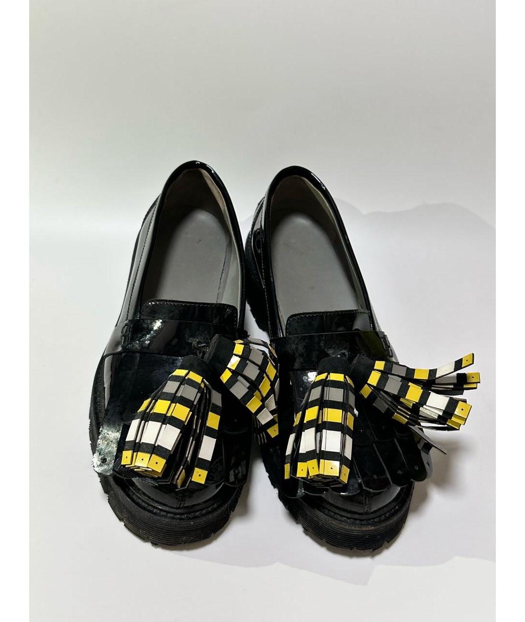 MSGM Черные лоферы из лакированной кожи, фото 2