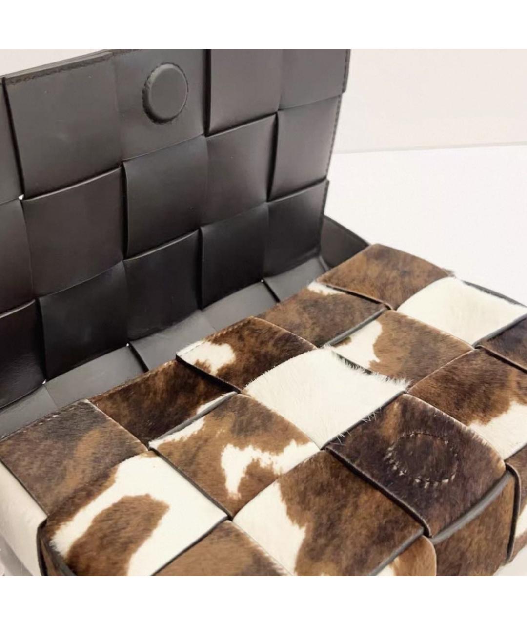 BOTTEGA VENETA Коричневая кожаная сумка через плечо, фото 4