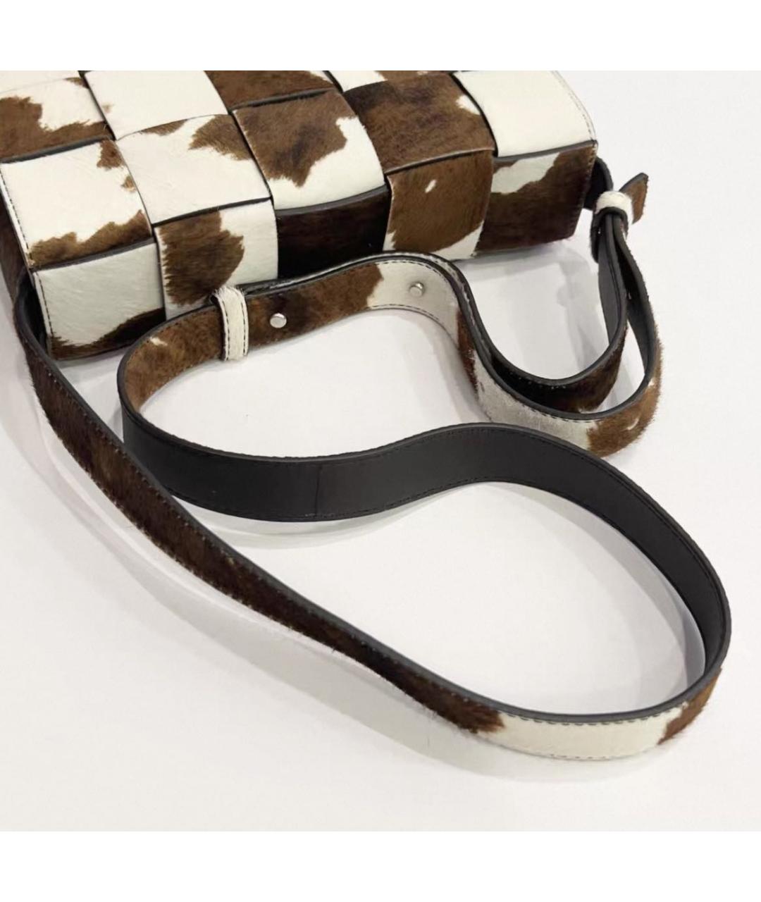 BOTTEGA VENETA Коричневая кожаная сумка через плечо, фото 5