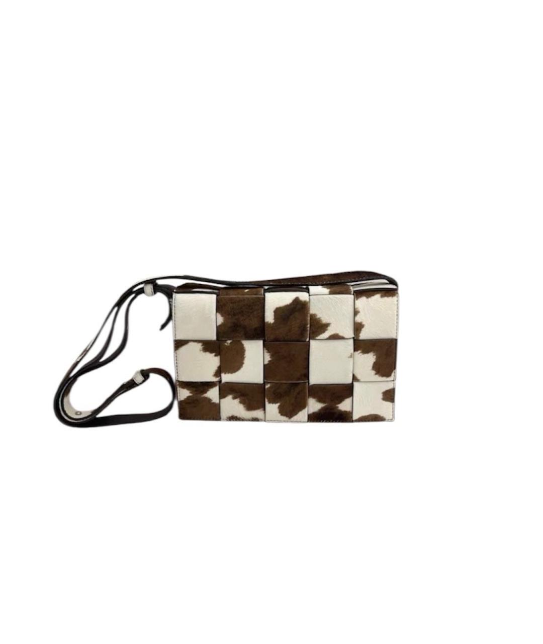 BOTTEGA VENETA Коричневая кожаная сумка через плечо, фото 9