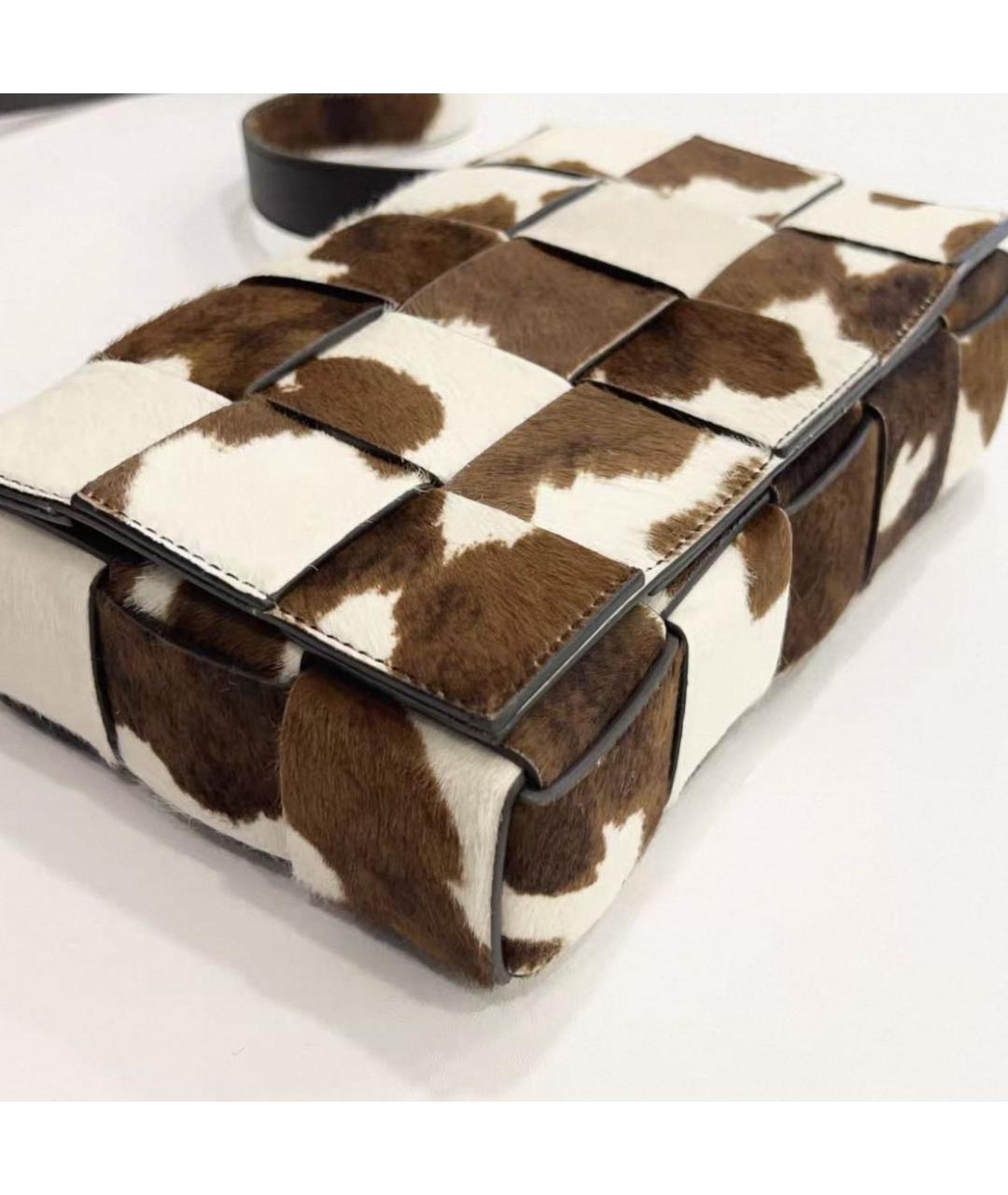 BOTTEGA VENETA Коричневая кожаная сумка через плечо, фото 6