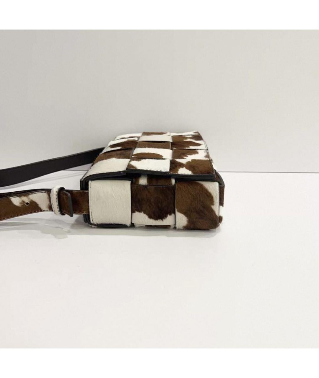 BOTTEGA VENETA Коричневая кожаная сумка через плечо, фото 7