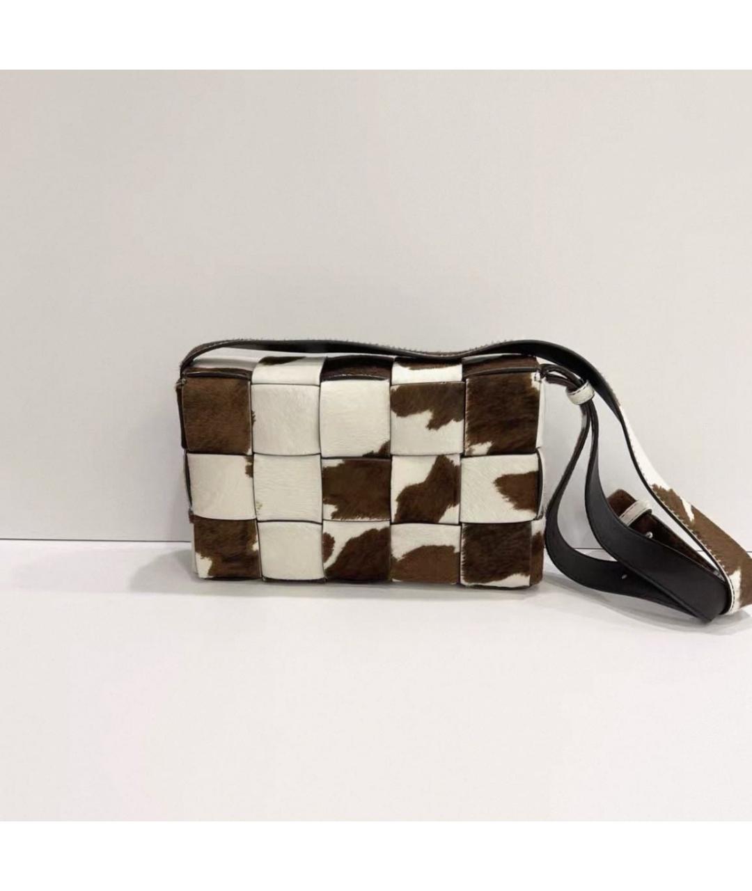 BOTTEGA VENETA Коричневая кожаная сумка через плечо, фото 3