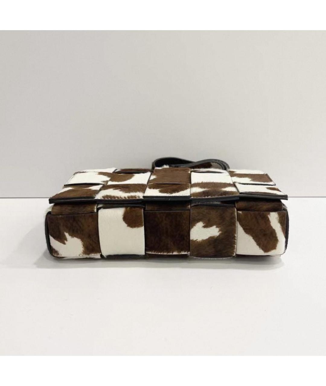 BOTTEGA VENETA Коричневая кожаная сумка через плечо, фото 8