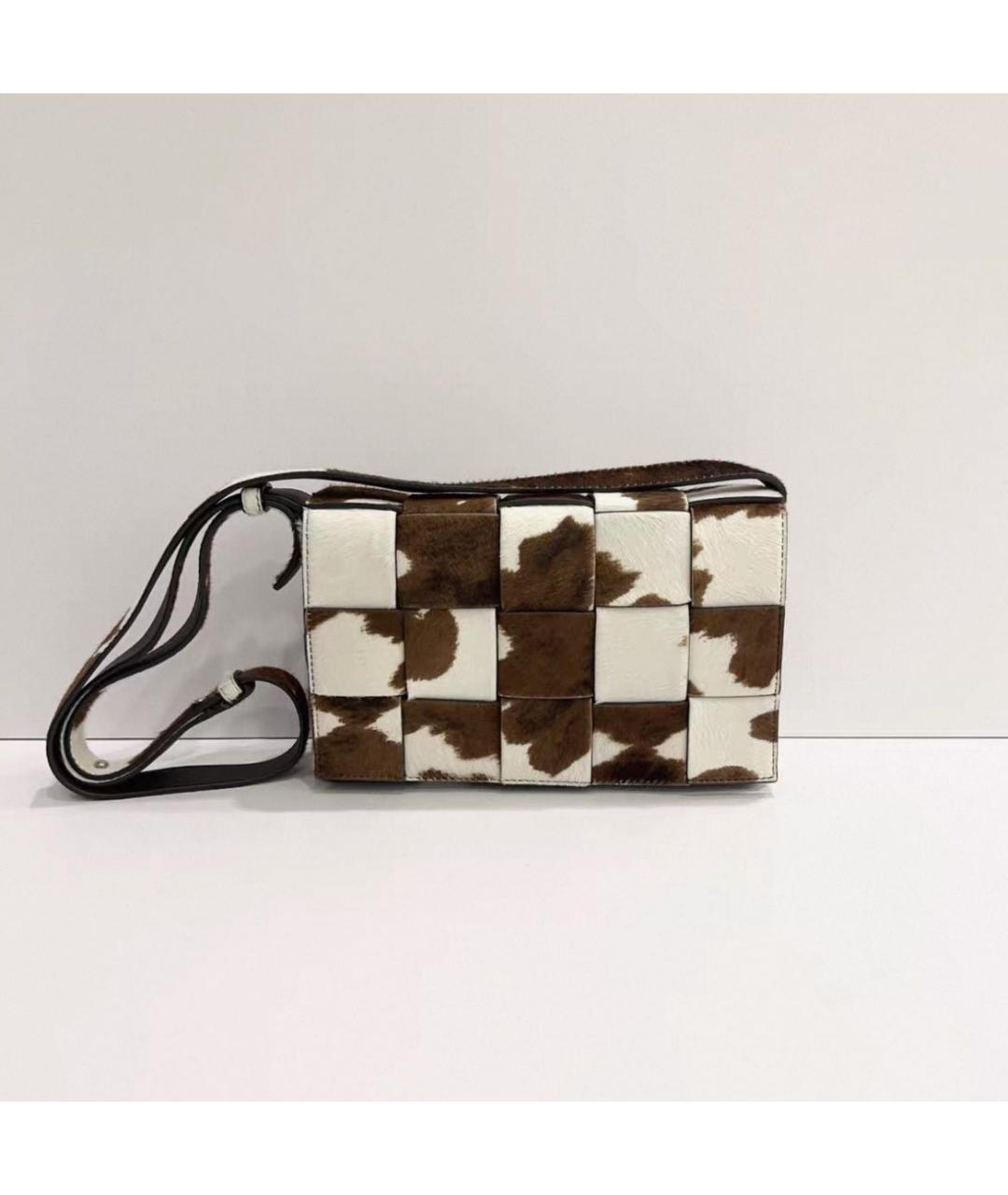 BOTTEGA VENETA Коричневая кожаная сумка через плечо, фото 2