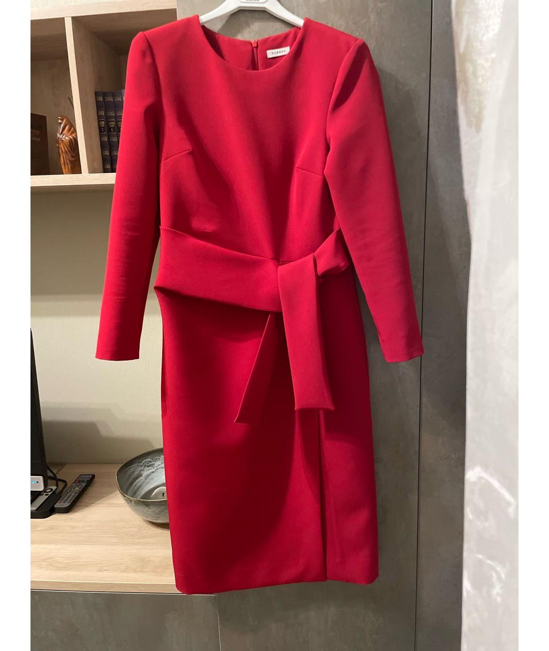 P.A.R.O.S.H. Красное полиэстеровое коктейльное платье, фото 8
