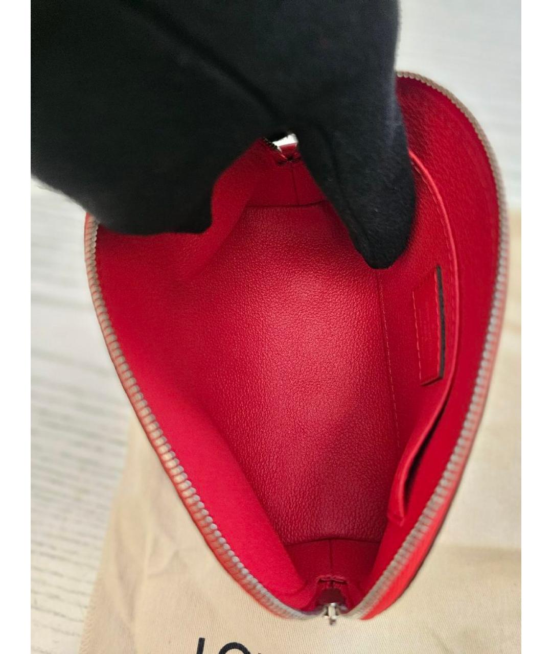 LOUIS VUITTON Красная кожаная косметичка, фото 2