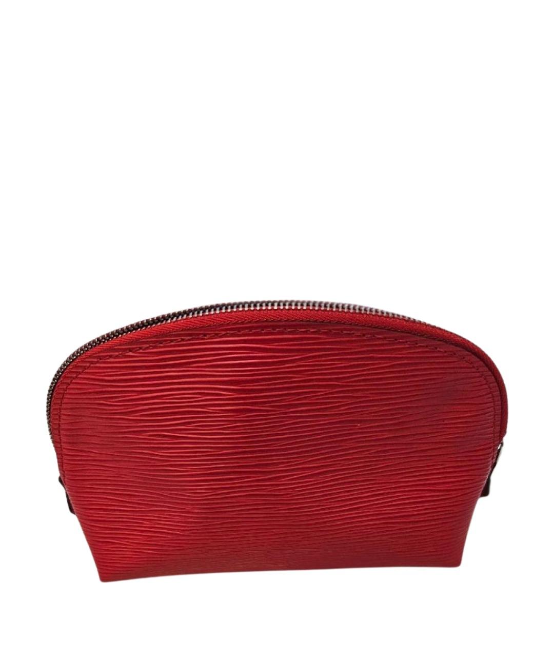 LOUIS VUITTON Красная кожаная косметичка, фото 1