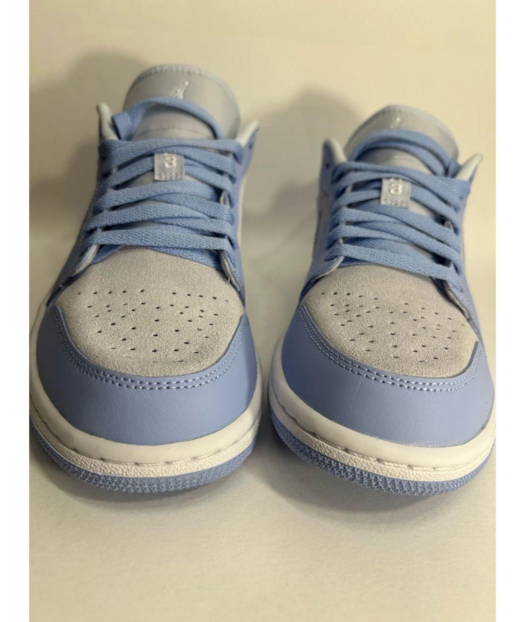 NIKE Голубые кожаные кроссовки, фото 2