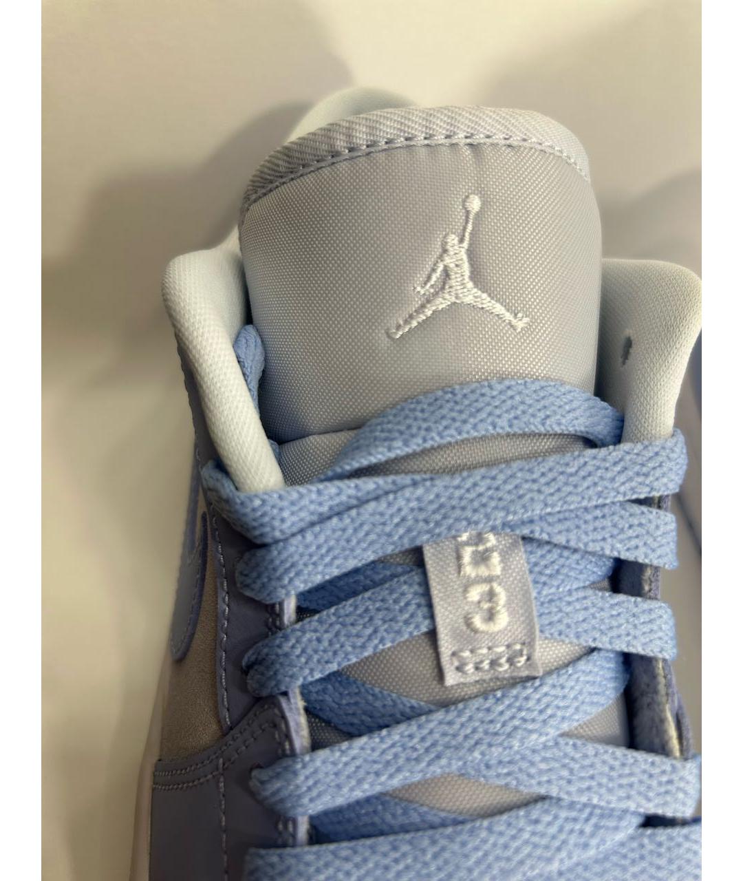 NIKE Голубые кожаные кроссовки, фото 6