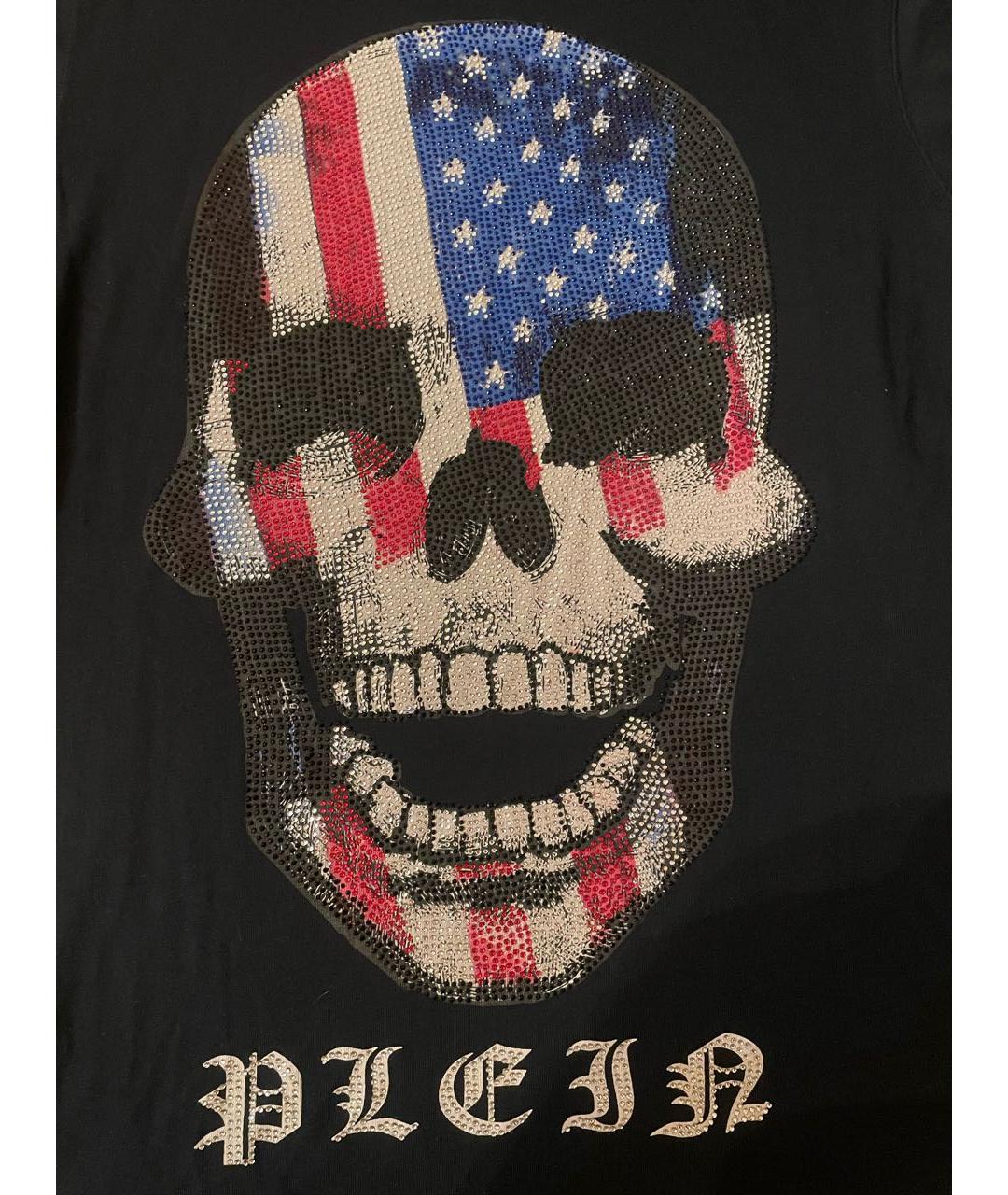 PHILIPP PLEIN Черная хлопковая футболка, фото 2