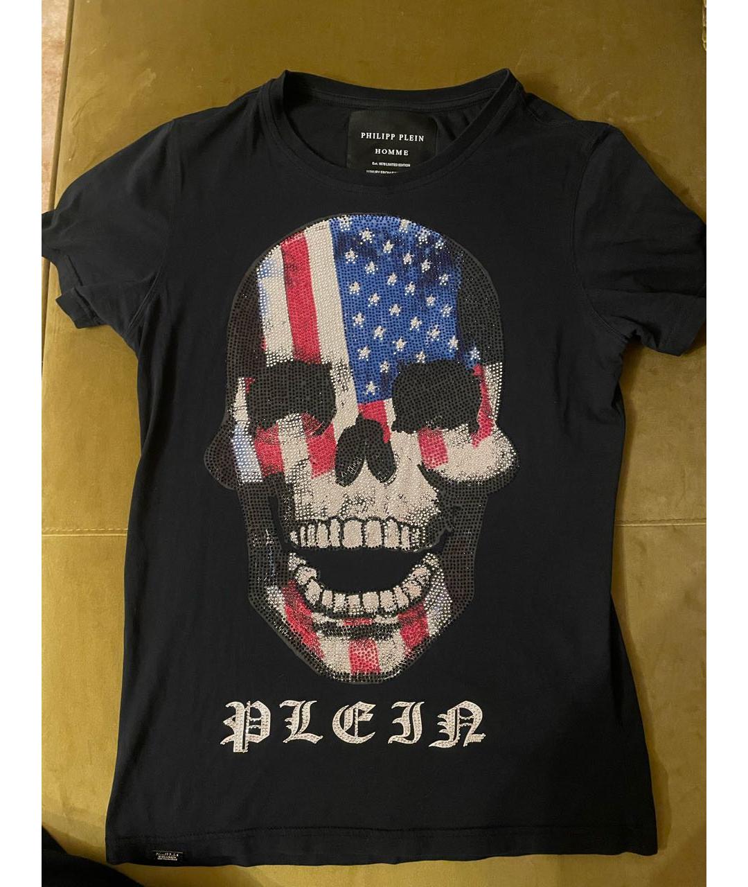 PHILIPP PLEIN Черная хлопковая футболка, фото 4