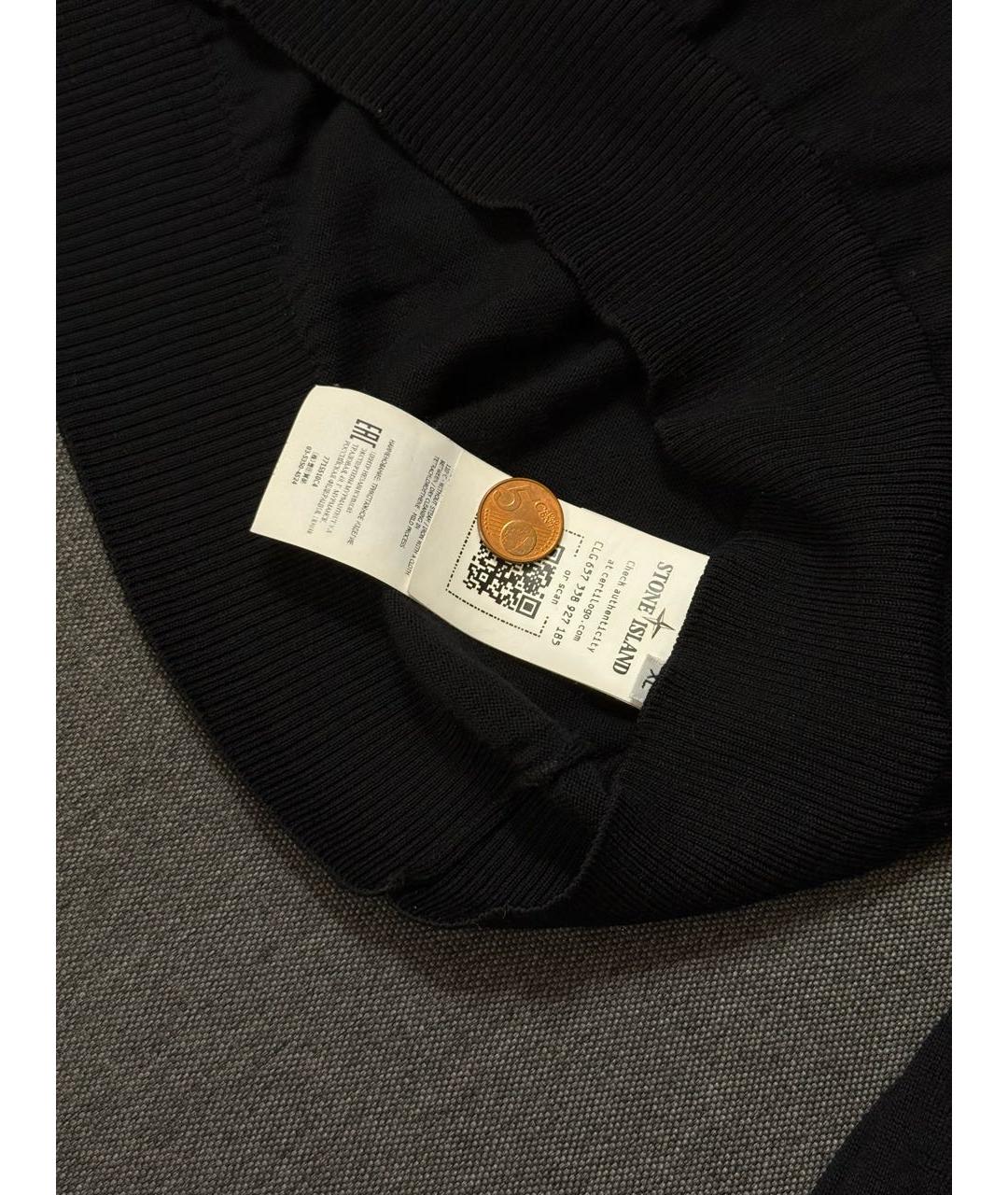 STONE ISLAND Черный шерстяной джемпер / свитер, фото 5