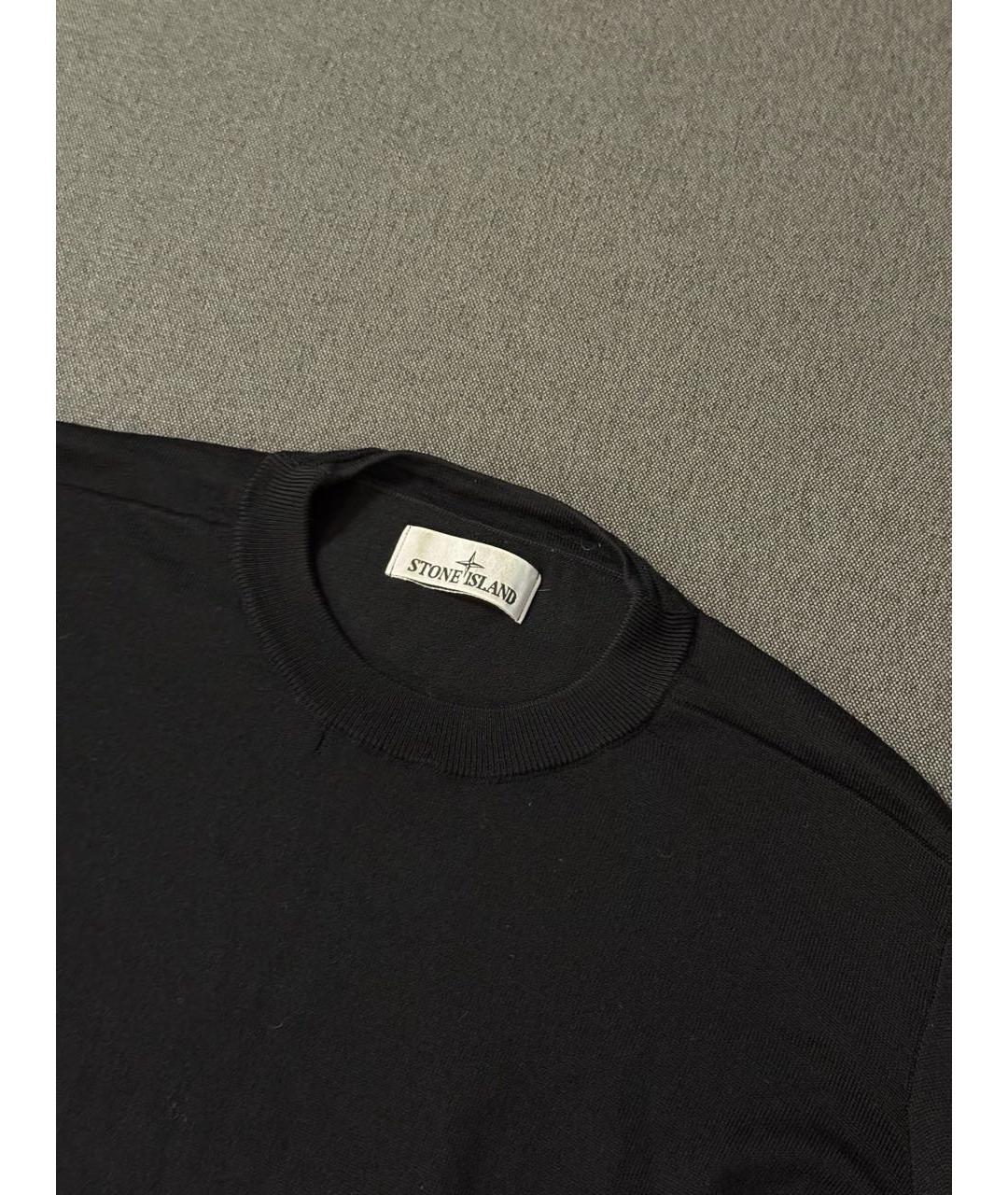 STONE ISLAND Черный шерстяной джемпер / свитер, фото 3